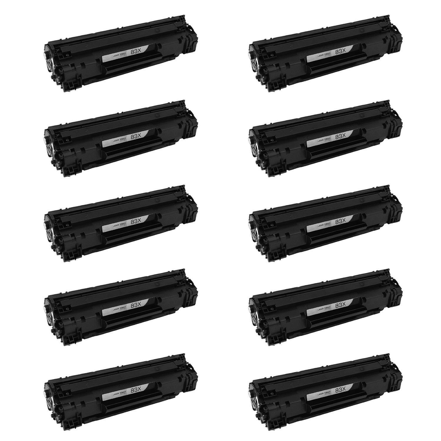 HP 83X CF283X 10 PACK COMBO GENERIC COMPATIBLE Toner Cartridge click here for models
